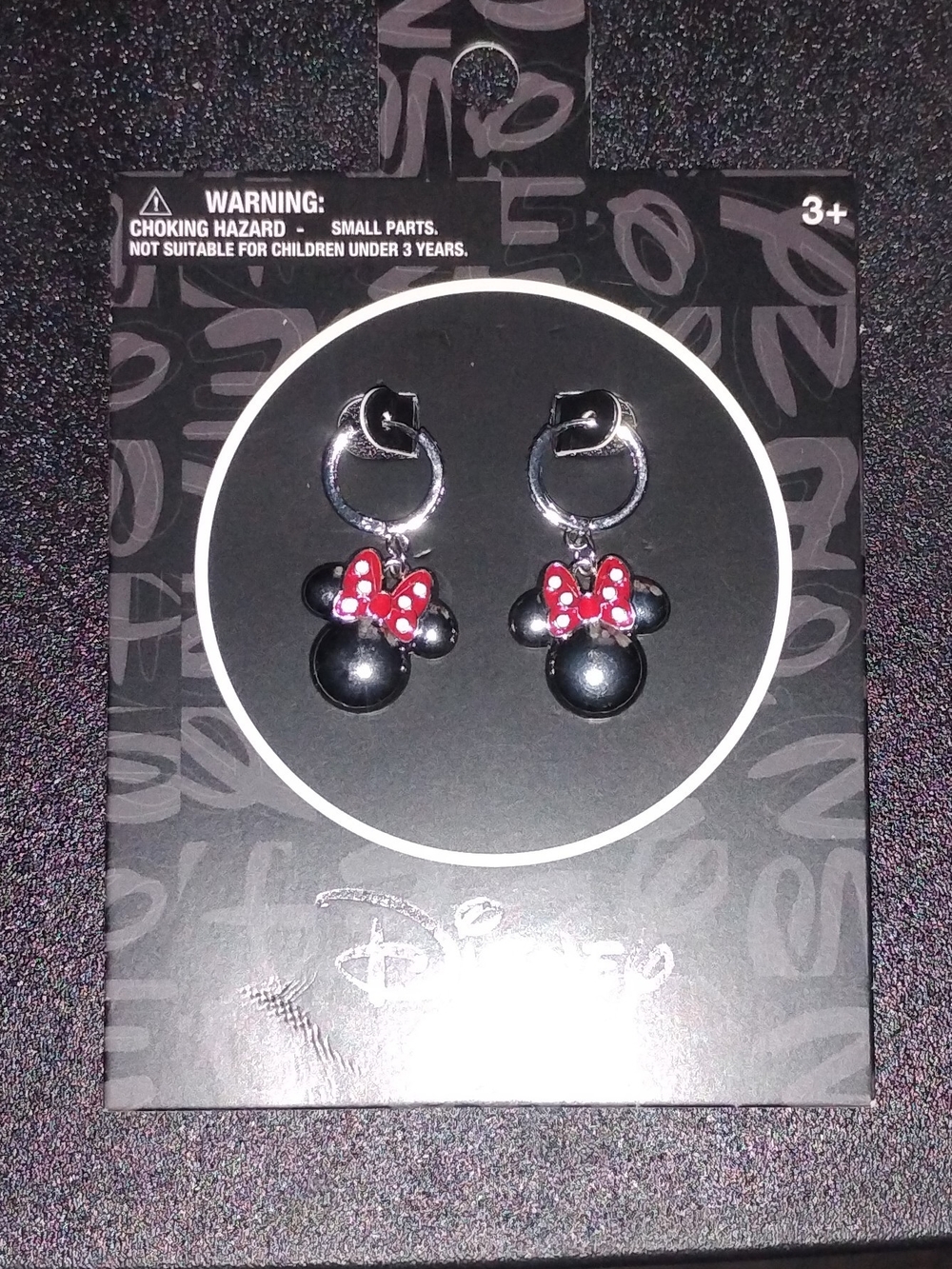 New Disney Minnie Mouse Earrings with Red Polka-Dot Bows
